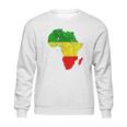 Africa Map Reggae Rasta Green Yellow Red Africa Pride Sweatshirt