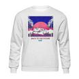 Back To The Future 1985 Neon Delorean Sunset Graphic Sweatshirt