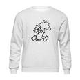 Calvin & Hobbes Comic Running Naked Sweatshirt