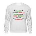 Dasher Dancer Prancer Vixen Comet Cupid Donner Blitzen Rudolph Sweatshirt