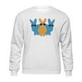 Easter For Men Hip Trio Bunnies Funny Graphic Hipster Easter Bunny Sweatshirt