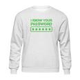 Hacker Gifts Cybersecurity I Know Your Password Sysadmin Sweatshirt