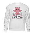 Kawaii Pastel Goth Cute Creepy Demon Cat And Skull Anime Art Sweatshirt