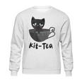 Kit-Tea Cat Lovers Creepy Kawaii Pastel Goth Kitten Teacup Sweatshirt