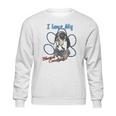 I Love My Bluetick Coonhound Dog Lover Paws Print Sweatshirt