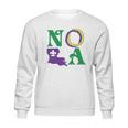 Nola New Orleans Louisiana Mardi Gras Beads Fleur De Lis Lily Sweatshirt