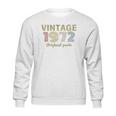 Retro Birthday Vintage 1972 Original Parts Sweatshirt