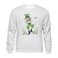 St Patricks Day Clovers Dabbing Leprechaun Youth Kids Sweatshirt