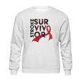 Stroke Survivor Red Ribbon Awareness Sweatshirt