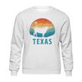 Texas Longhorn Cow Vintage Texan Cattle Herd Retro Lone Star Sweatshirt