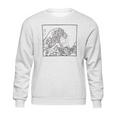 Casual Graphic Tsunami Sweatshirt