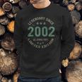 20 Years Old Bday Legendary Since 2002 - Vintage 20Th Birthday Sweatshirt Gifts for Him