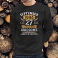 27 Years Old Birthday Vintage September 1994 Limited Edition Sweatshirt Gifts for Him