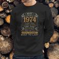 47Th Birthday Gift 47 Years Old Retro Vintage May 1974 Ver2 Sweatshirt Gifts for Him