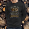 49Th Birthday Gift 49 Years Old Retro Vintage April 1972 Ver2 Sweatshirt Gifts for Him