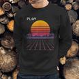 80S Grid Sunset Vaporwave Synthwave Outrun Sweatshirt Gifts for Him