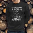 9 Of 10 Voices In My Head Tell Me Im Crazy One Just Hums New Style Sweatshirt Gifts for Him