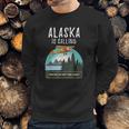 Alaska Mountain Retro Vintage Plane Bush Flying Sweatshirt Gifts for Him