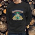 Ancient Astronaut Egyptian Pyramid Alien Conspiracy Theory Sweatshirt Gifts for Him