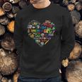 Artist Elements Of Art Heart Shape Colorful Painter Sweatshirt Gifts for Him