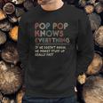 Ateesdas Pop Pop Know Everything Vintage Pop Pop Sweatshirt Gifts for Him