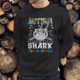 Autism Shark Doo Doo Doo Autism Awareness Puzzle Pieces Graphic Design Printed Casual Daily Basic Sweatshirt Gifts for Him