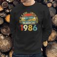 Born In March 1986 36Th Birthday Gift Retro 36 Years Old Sweatshirt Gifts for Him