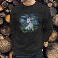 Bull Terrier Starry Night Impressionist Dog Art Sweatshirt Gifts for Him