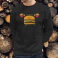 Burger Lifting Fries Funny Food Snatch Squat Barbell Weight Sweatshirt Gifts for Him