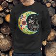 Cat & Moon Sugar Skull Dia De Los Muertos Day Of The Dead V2 Sweatshirt Gifts for Him