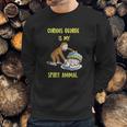 Curious George My Spirit Animal Eating Cake Sweatshirt Gifts for Him