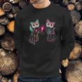 Day Of The Dead Cats Cat Lovers Dia De Los Muertos Sweatshirt Gifts for Him