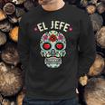 Day Of The Dead Mexico El Jefe Boss Sugar Skull Halloween Sweatshirt Gifts for Him