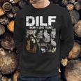 Dilf Damn I Love Felines Cat Lover Sweatshirt Gifts for Him