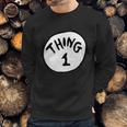 Dr Seuss Thing 1 Emblem Red Sweatshirt Gifts for Him