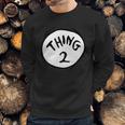 Dr Seuss Thing 2 Emblem Red Sweatshirt Gifts for Him