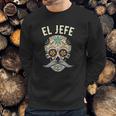 El Jefe Men Mexican Boss Skull Day Of The Dead Sweatshirt Gifts for Him