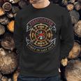 Firefighter Biker Logo First In Last Out Sweatshirt Gifts for Him