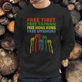 Free Tibet Free Taiwan Free Hong Kong Free Uyghurs Protest Gift Sweatshirt Gifts for Him