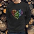 Funny Marijuana Heart Lgbt Gay Pride Month Graphic Design Printed Casual Daily Basic Sweatshirt Gifts for Him