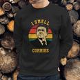 Funny Ronald Reagan I Smell Commies Political Humor Sweatshirt Gifts for Him