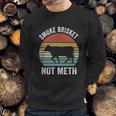 Funny Vintage Smoke Brisket Not Meth Funny Bbq Grilling Master Sweatshirt Gifts for Him