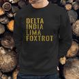 Grunt Style Delta India Lima Foxtrot Mens Maroon Sweatshirt Gifts for Him