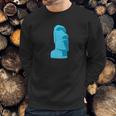 Hawaiian Luau Blue Moai Easter Island Tiki Sweatshirt Gifts for Him