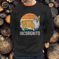 Incorgnito Welsh Corgi Sunset Retro Pet Dog Lover Owner Gift Sweatshirt Gifts for Him