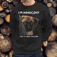 Im Innocent I Bet It Was The Cat Funny Guilty Cute Pug Sweatshirt Gifts for Him