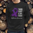 Their Fight Is My Fight Purple Ribbon Alzheimer Sweatshirt Gifts for Him