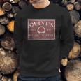 Jaws Quints Shark Charter Boat Since 1977 Wooden Sign Sweatshirt Gifts for Him