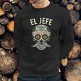 Jefe Men Mexican Boss Sugar Skull Day Of The Dead Sweatshirt Gifts for Him