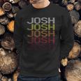 Josh Retro Wordmark Pattern Vintage Style Sweatshirt Gifts for Him